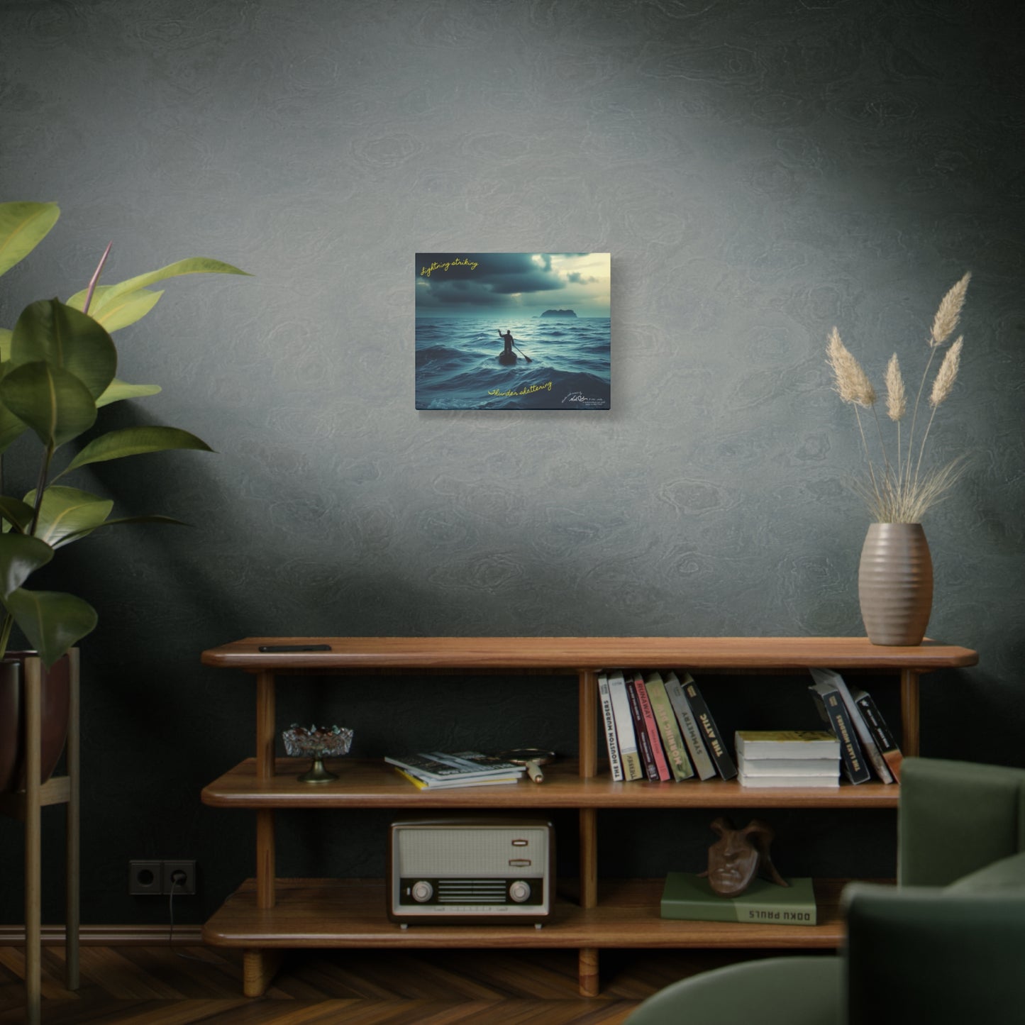 Drifting Lost at Sea | Lightning striking, Thunder shattering | A Noel Carol Originale | 20" x 16"