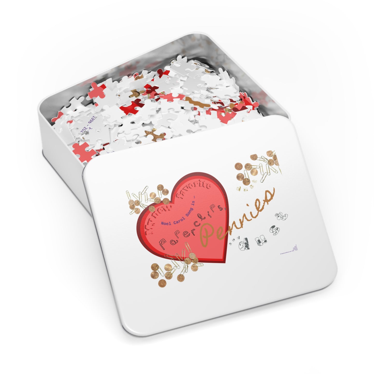 My New Favorite Noel Carol Song is … Paperclips, Pennies and Dust P#1- A Leon Papillon Originale 1000-pce - 30" x 20"