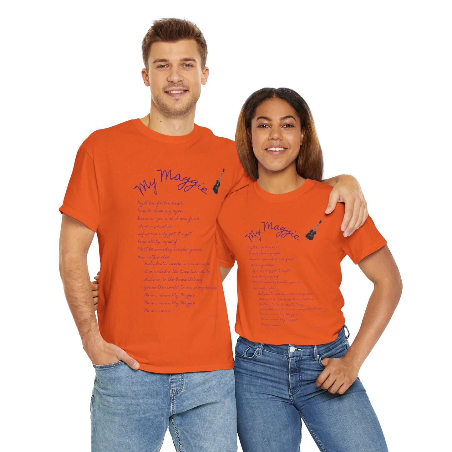 My Maggie T-shirt #5 - Night has fallen hard, time to close my eyes … - A Noel Carol Originale