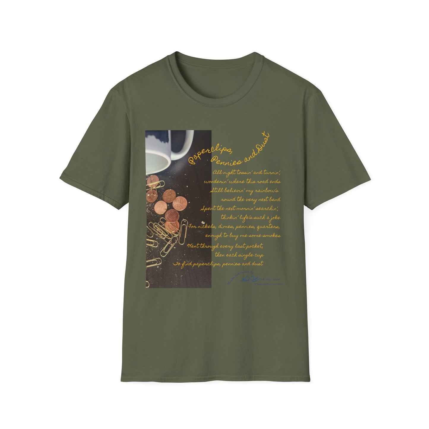 Paperclips, Pennies and Dust T-shirt - All night tossin' and turnin' #4 - A Noel Carol Originale