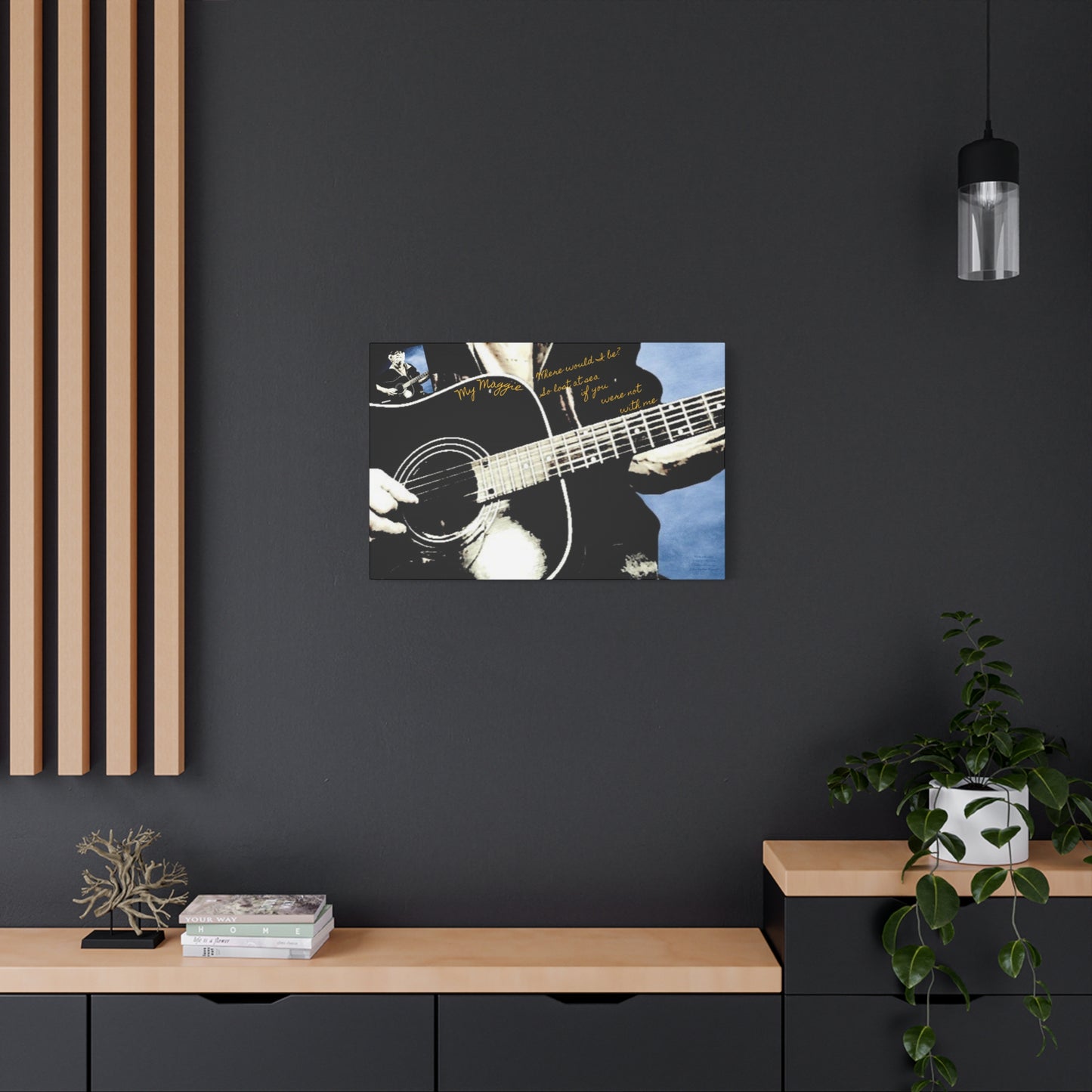 My Maggie - Where would I be? So lost at sea if you were not with me - 30" x 20" x 1 1/4" canvas print - from puzzle to canvas - A Leon Papillon Originale # 3 Blue Matte Canvas, Stretched