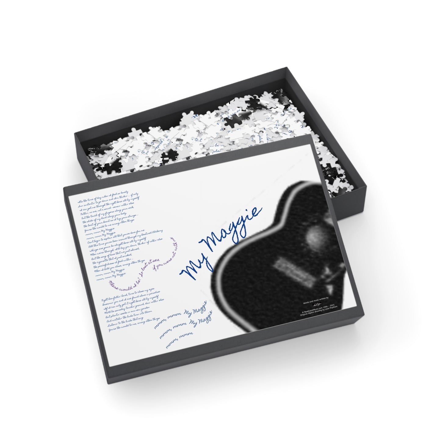 My Maggie c/w lyrics Puzzle # 3 - 28" x 20" x 1000-Piece - A Leon Papillon Originale