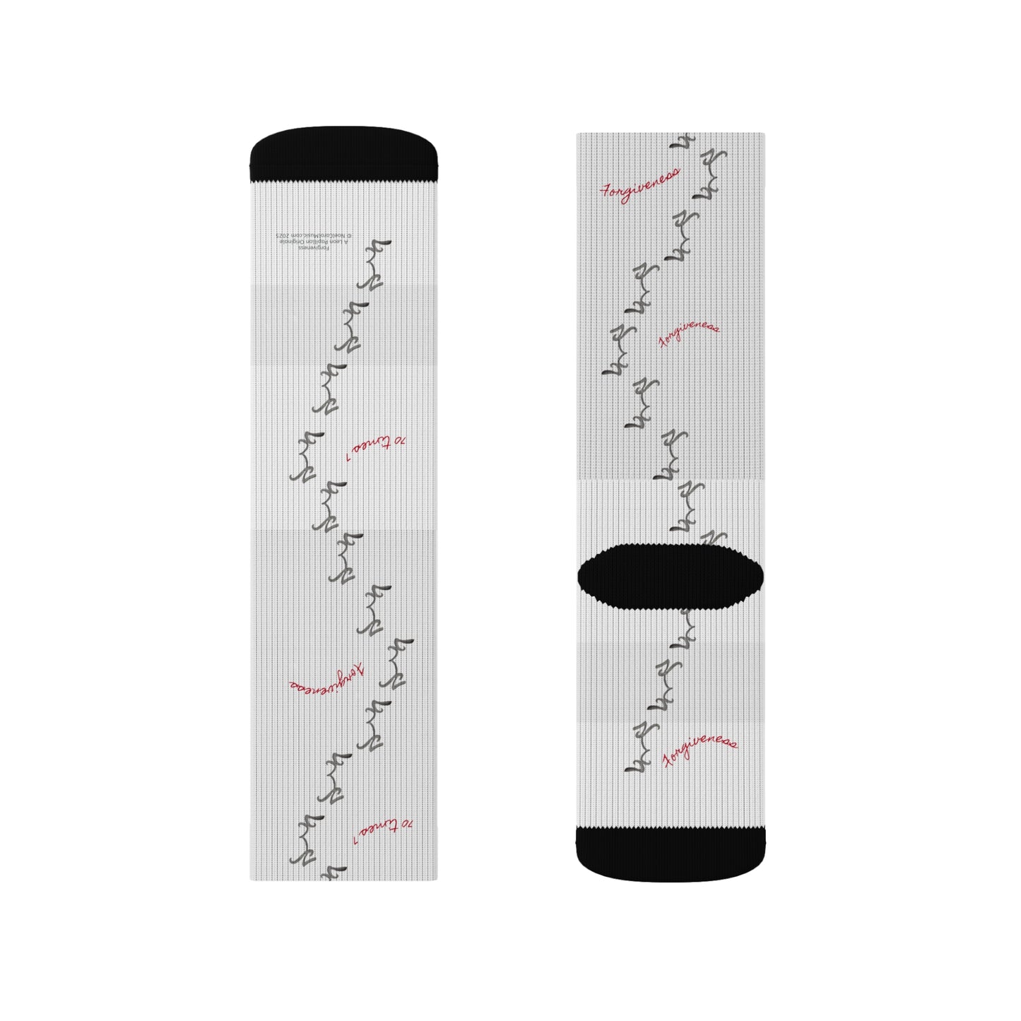 Forgiveness 70 x 7 Sublimation Socks - A Leon Papillon Originale
