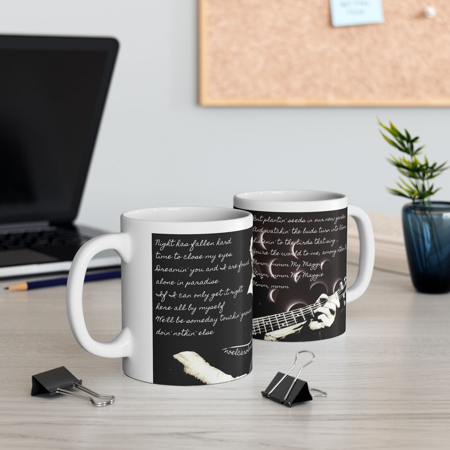 My Maggie Mug #5 Night has fallen hard - time to close my eyes by Noel Carol © 1996 - 2025 white text