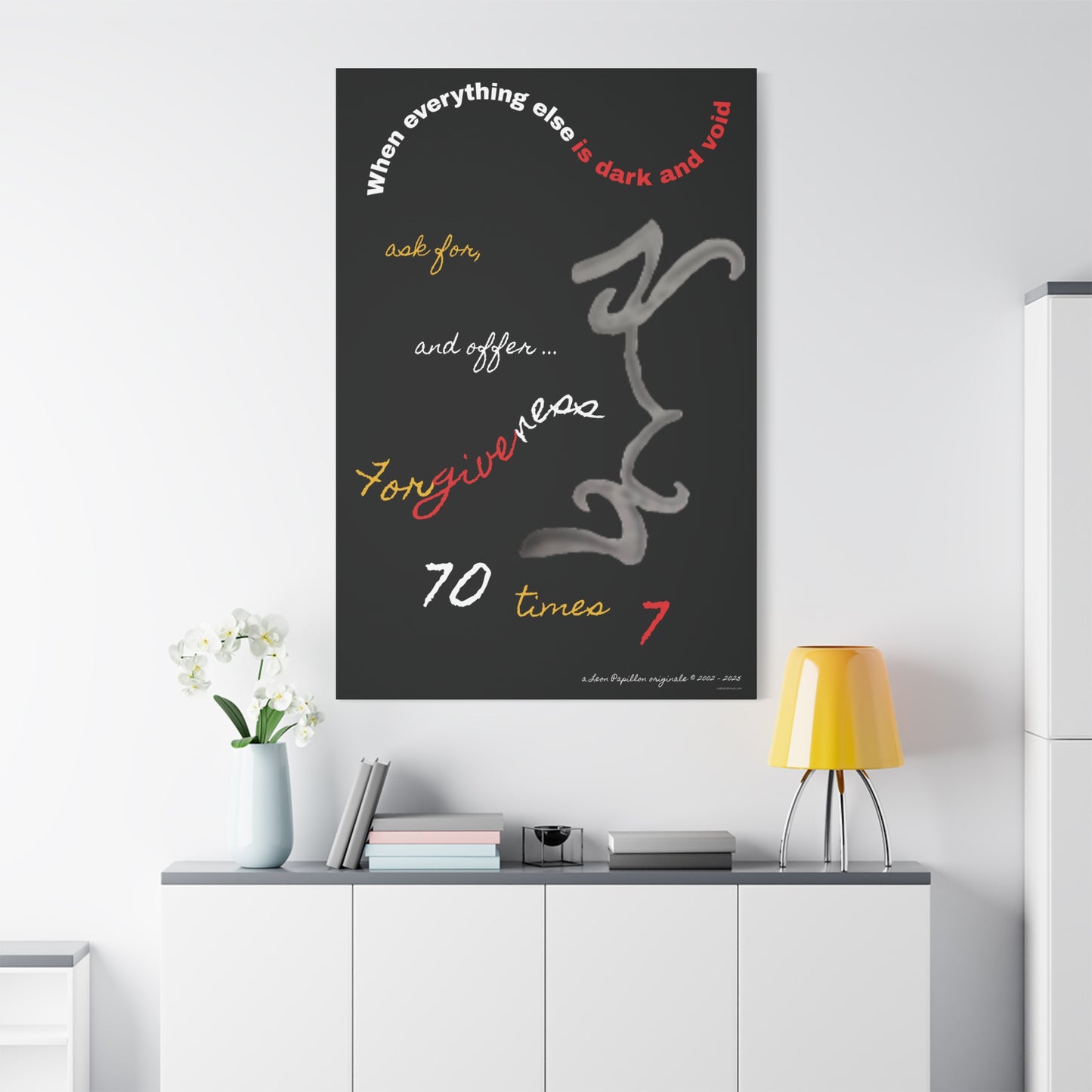 Forgiveness Pencil Drawing Wall Art - A Leon Papillon Originale 40" x 60"
