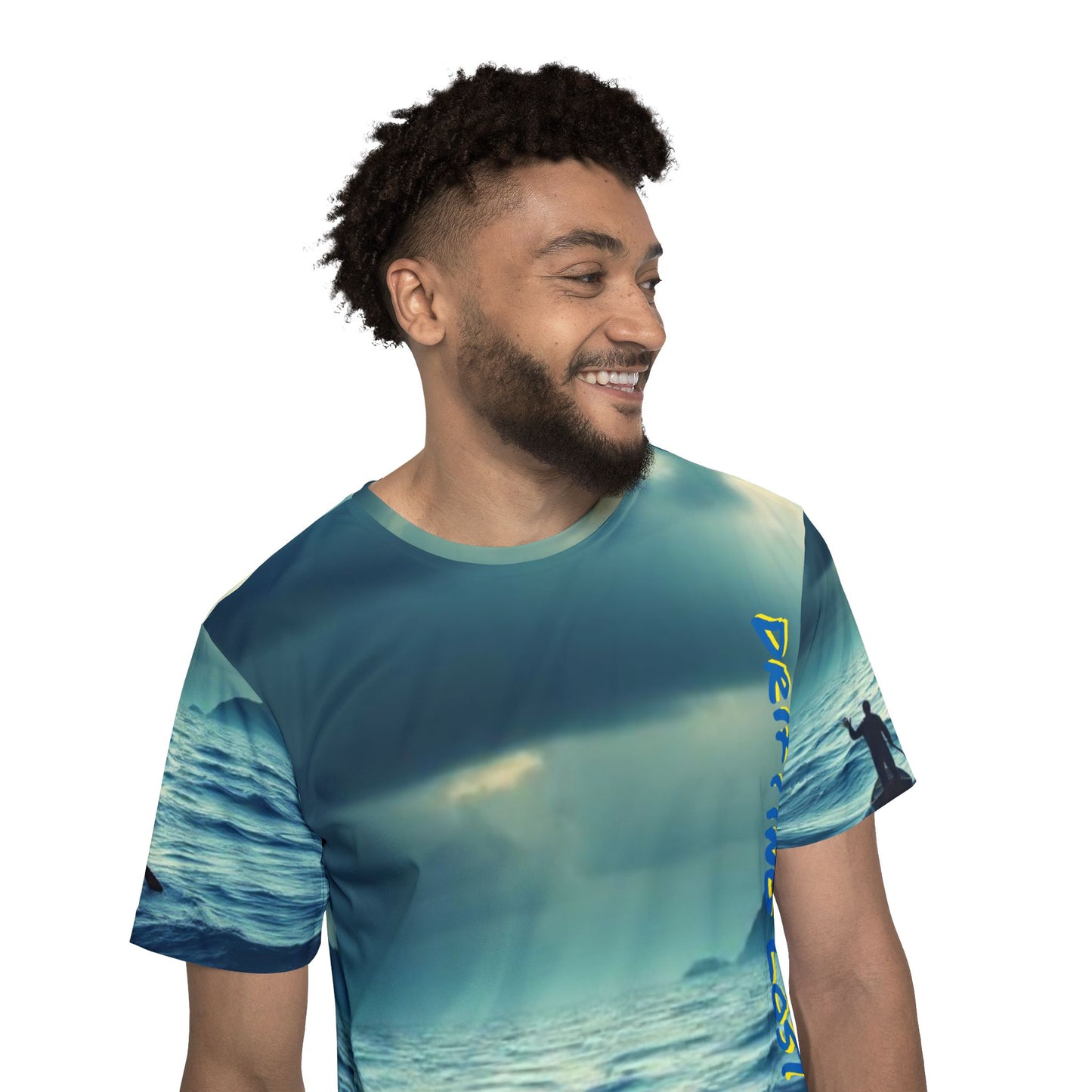 Drifting Lost at Sea T-shirt | Men's Sports Jersey (AOP) T # 1 | A Noel Carol Originale