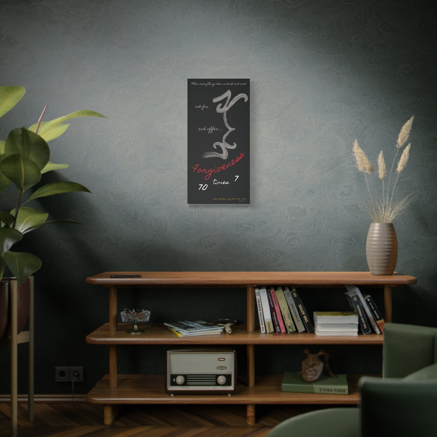 Forgiveness Pencil Drawing Wall Art - A Leon Papillon Originale 15" x 30"