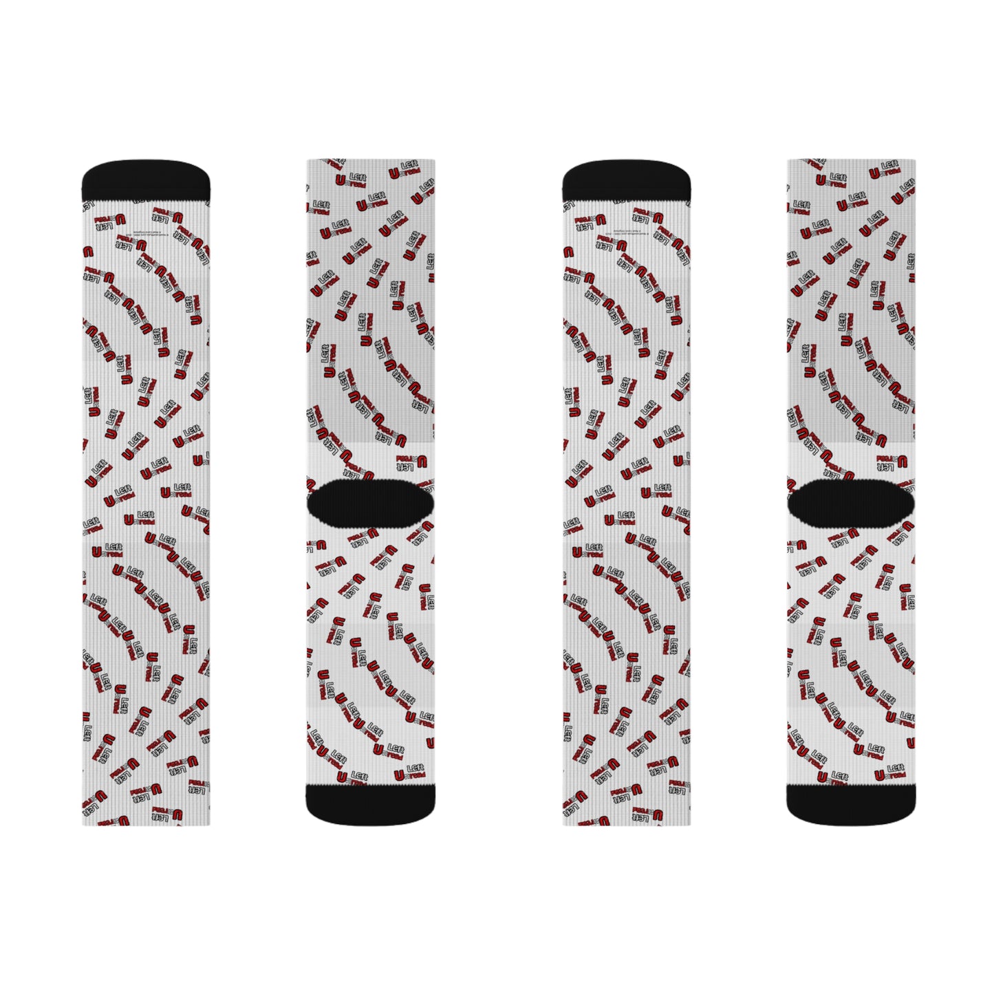 Left Unread Sublimation Socks - A Noel Carol Originale