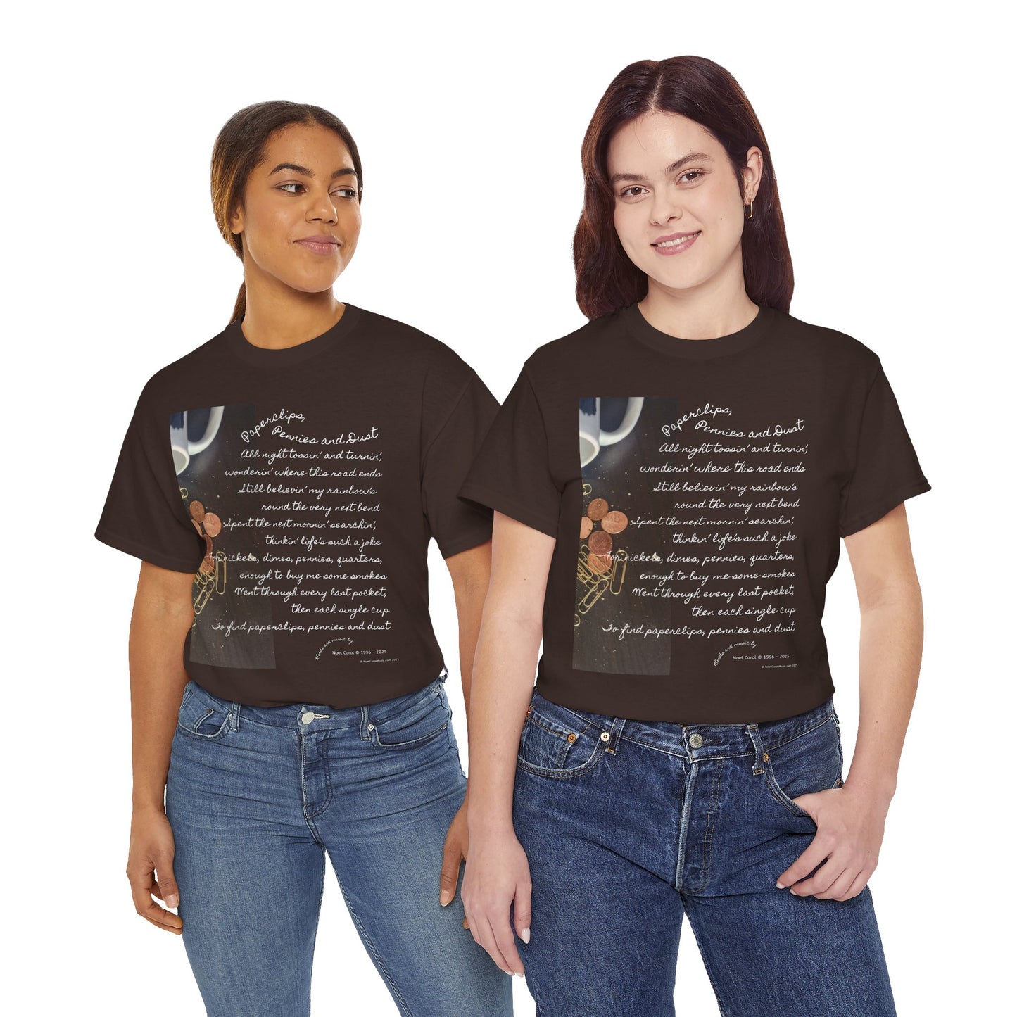 Paperclips, Pennies and Dust T-shirt - All night tossin' and turnin' #2 - A Noel Carol Originale