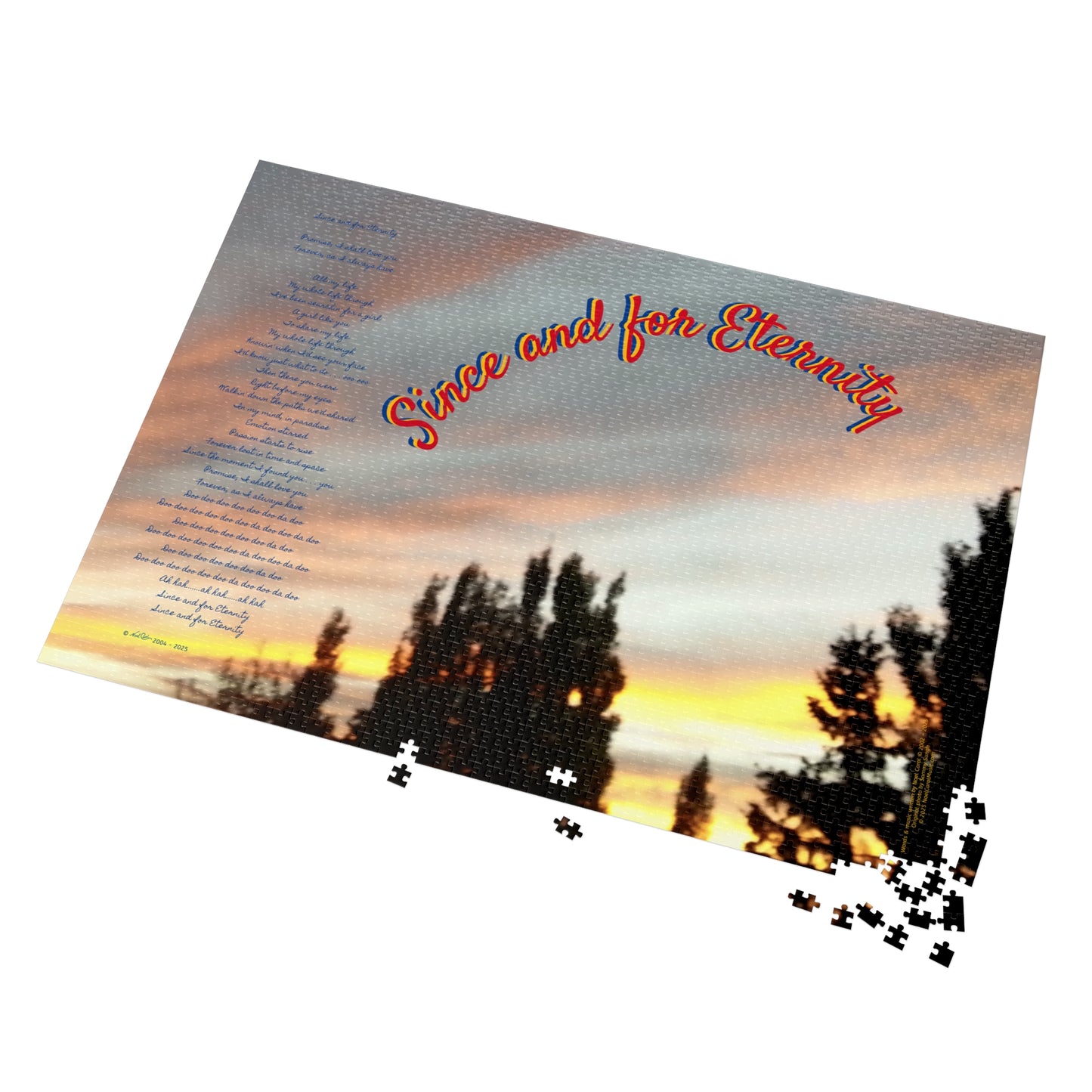 Since and for Eternity Puzzle # 2 - Complete song lyrics by Noel Carol 500, 1000 & 2000-piece - Anything's Puzzible … A Noel Carol Originale