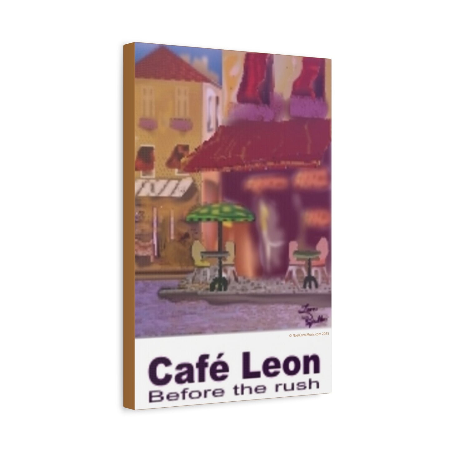 Cafe Leon Before the Rush # 2 - A Leon Papillon Originale 12" x 18"