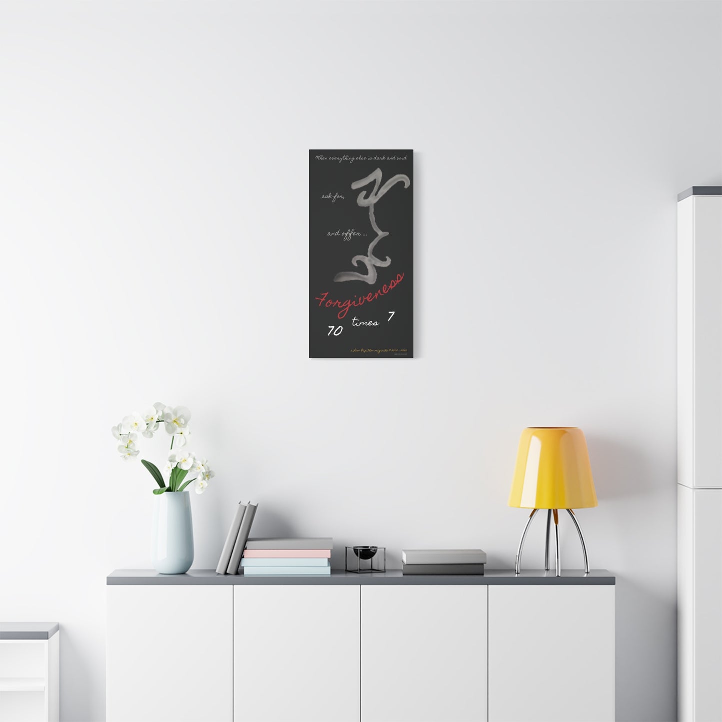 Forgiveness Pencil Drawing Wall Art - A Leon Papillon Originale 15" x 30"
