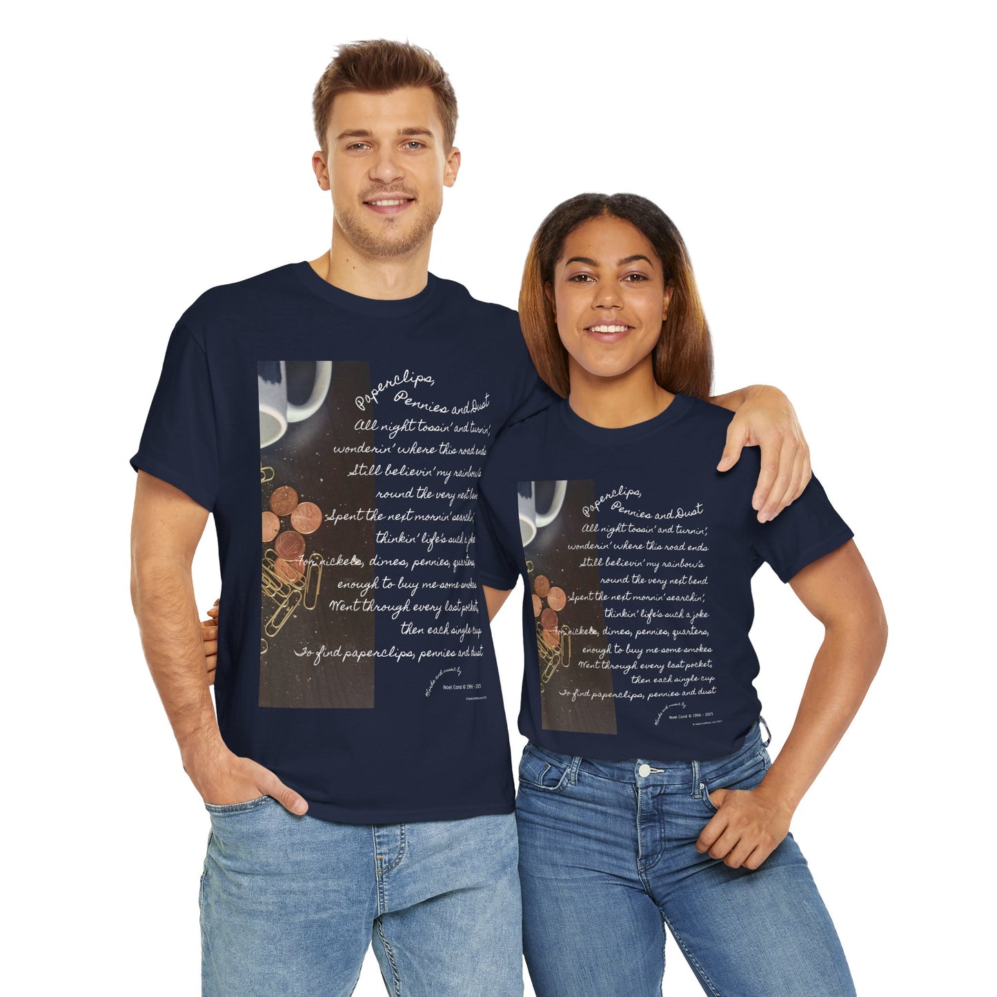 Paperclips, Pennies and Dust T-shirt - All night tossin' and turnin' #2 - A Noel Carol Originale