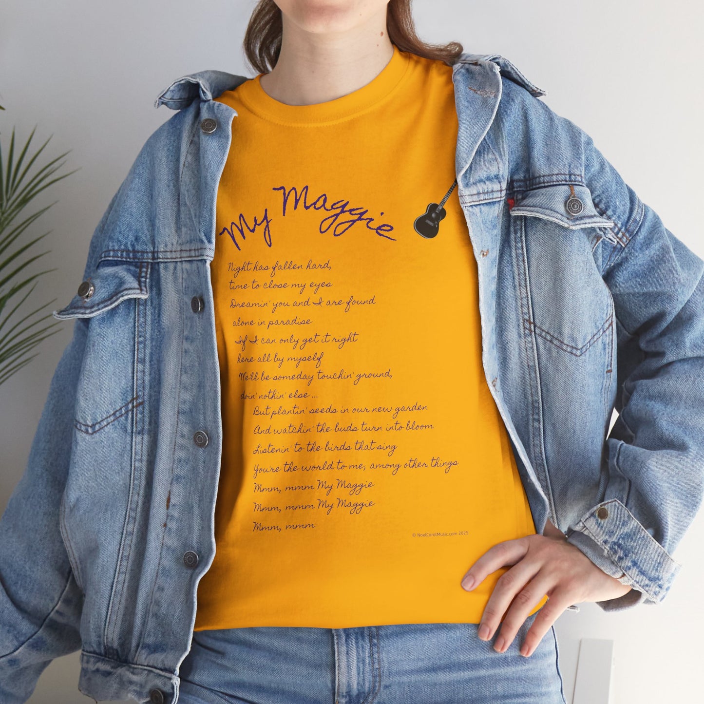 My Maggie T-shirt #5 - Night has fallen hard, time to close my eyes … - A Noel Carol Originale