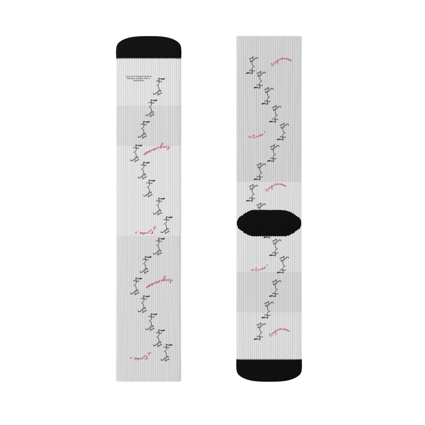 Forgiveness 70 x 7 Sublimation Socks - A Leon Papillon Originale