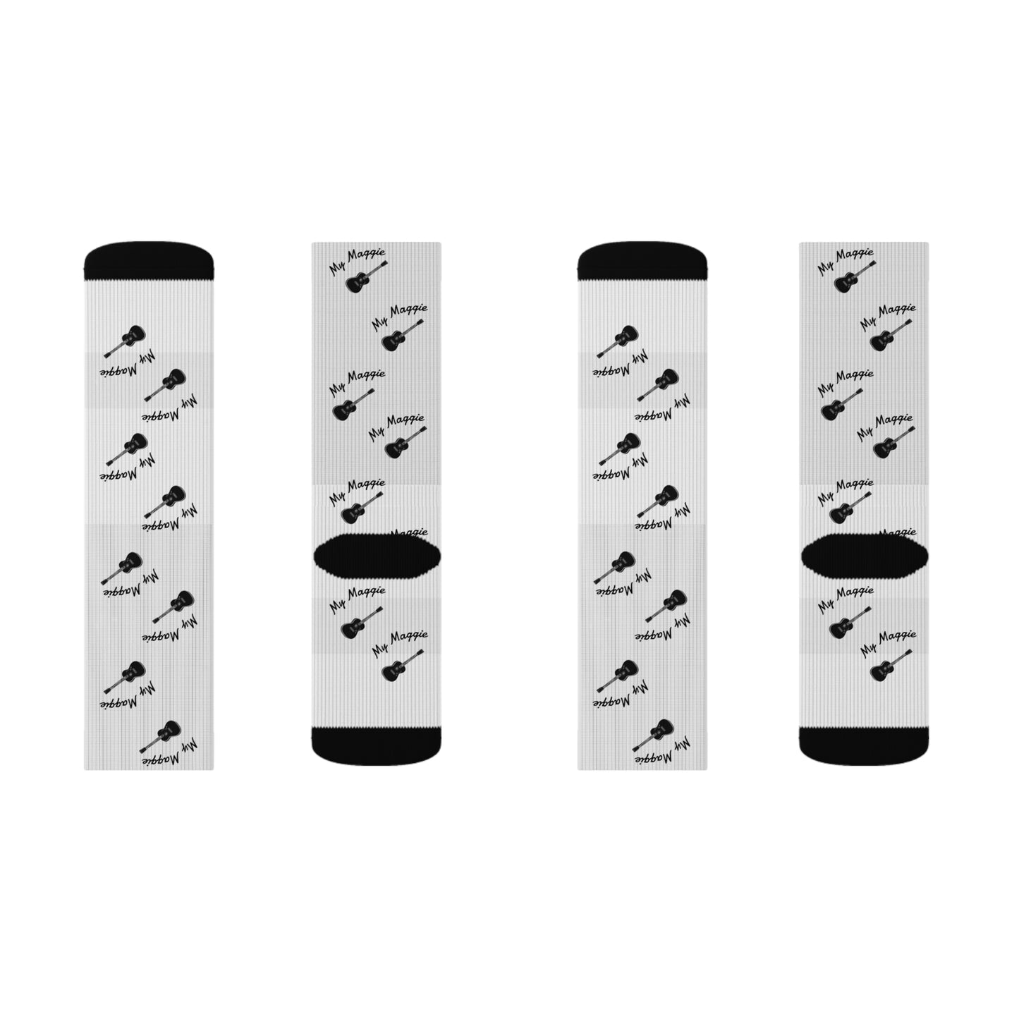 My Maggie Guitar Sublimation Socks - A Noel Carol Originale S # 2