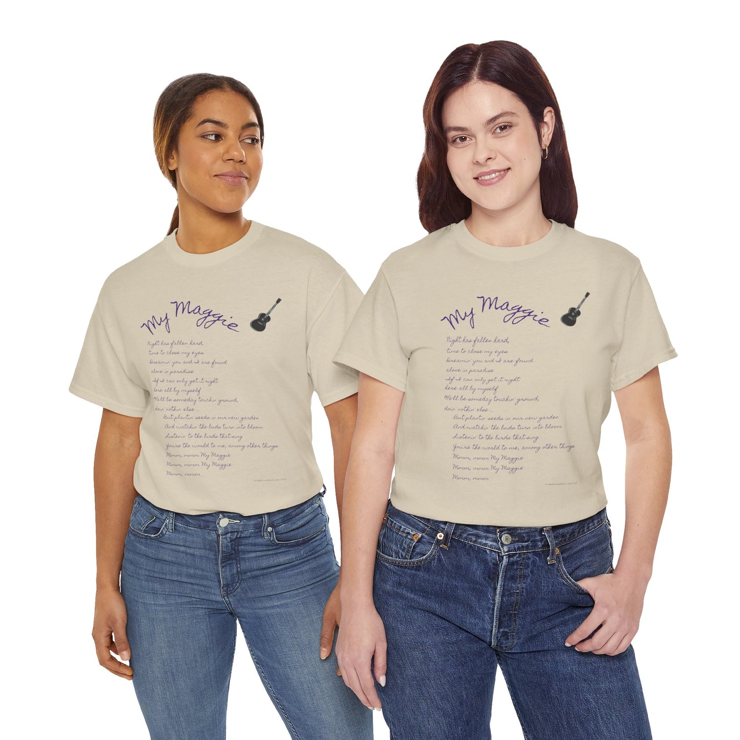 My Maggie T-shirt #5 - Night has fallen hard, time to close my eyes … - A Noel Carol Originale