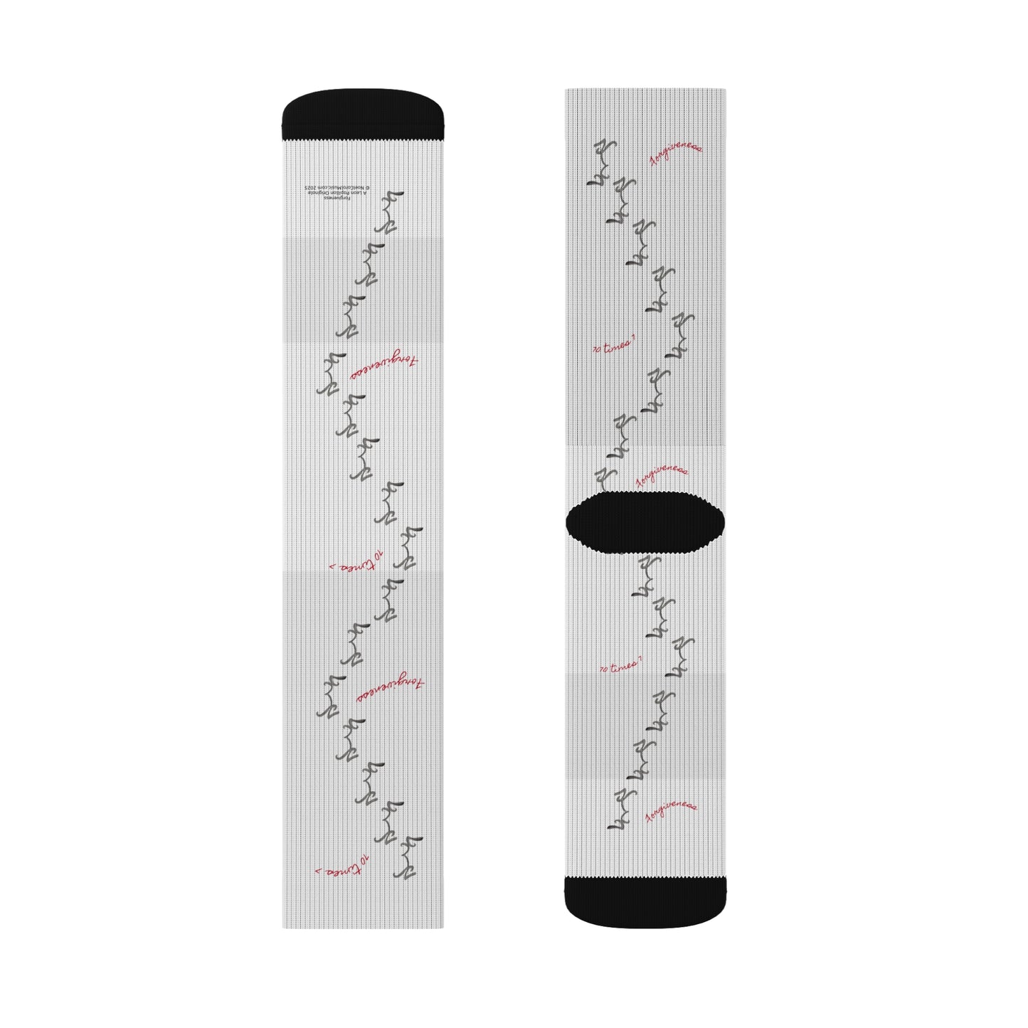 Forgiveness 70 x 7 Sublimation Socks - A Leon Papillon Originale