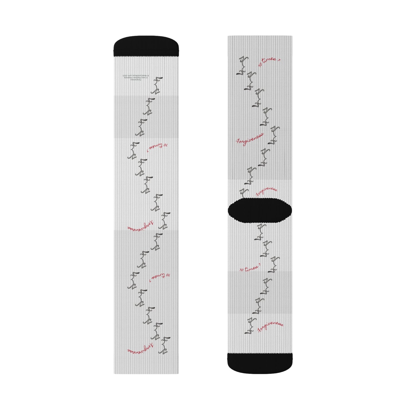 Forgiveness 70 x 7 Sublimation Socks - A Leon Papillon Originale