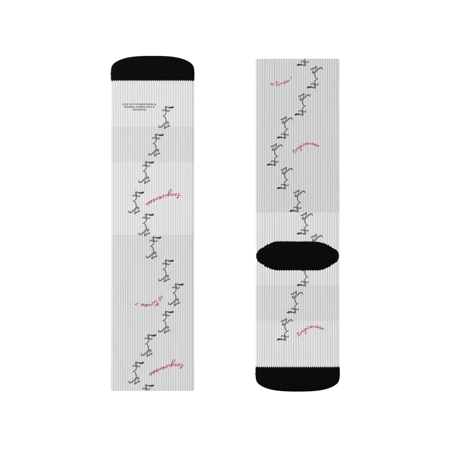 Forgiveness 70 x 7 Sublimation Socks - A Leon Papillon Originale