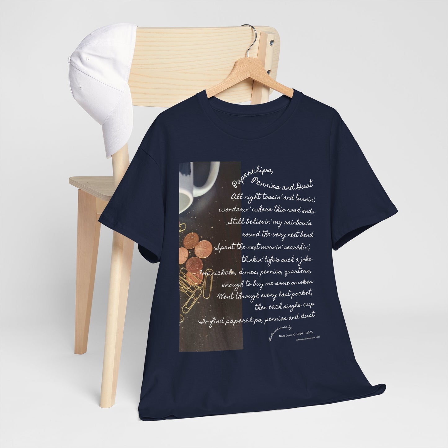 Paperclips, Pennies and Dust T-shirt - All night tossin' and turnin' #2 - A Noel Carol Originale