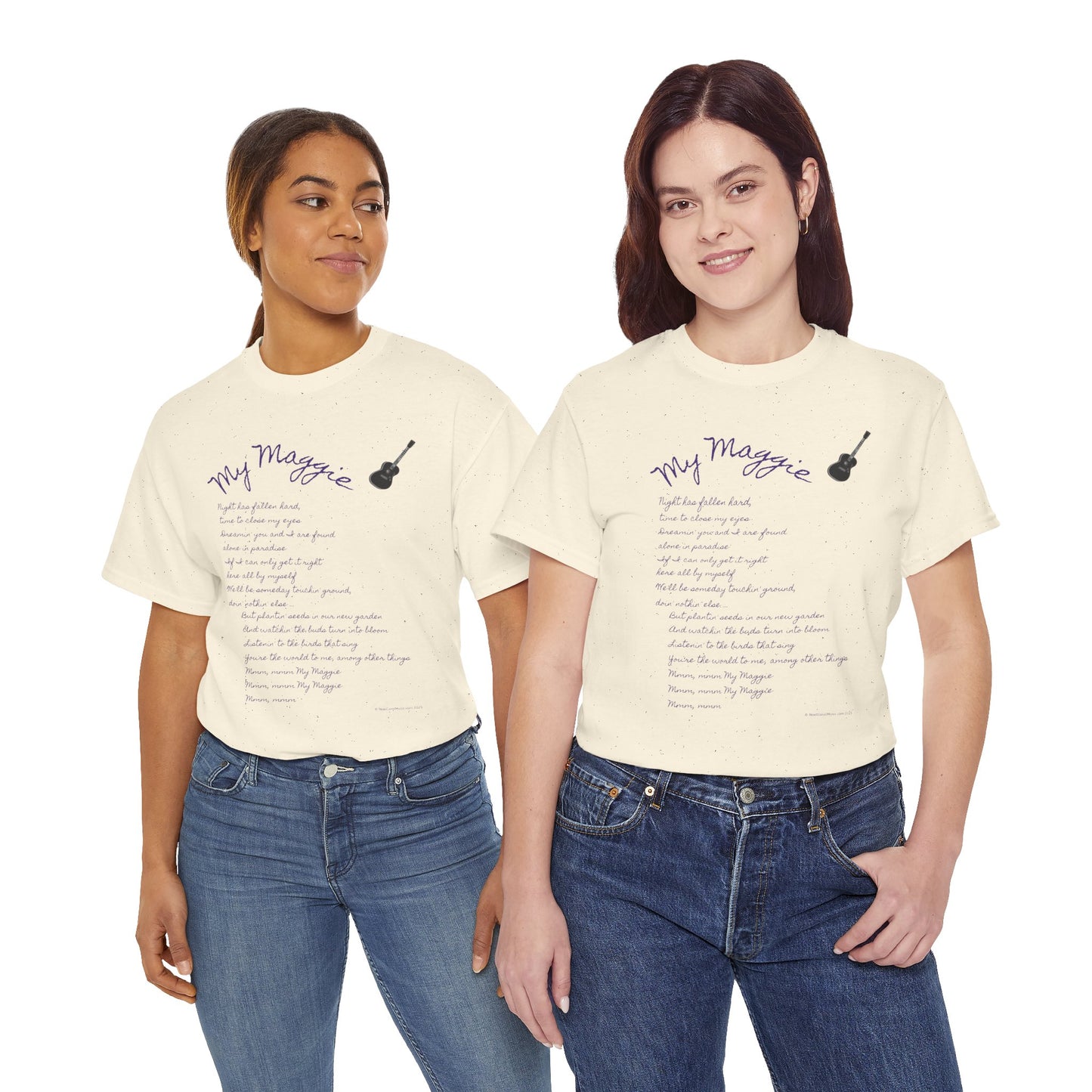 My Maggie T-shirt #5 - Night has fallen hard, time to close my eyes … - A Noel Carol Originale