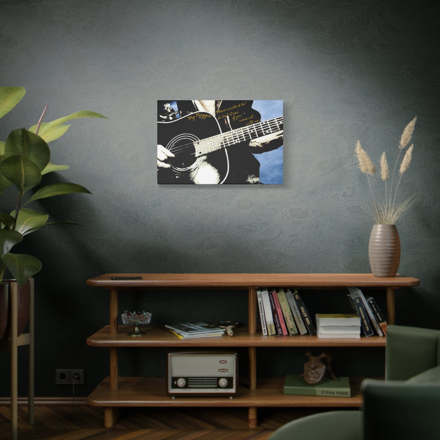 My Maggie - Where would I be? So lost at sea if you were not with me - 30" x 20" x 1 1/4" canvas print - from puzzle to canvas - A Leon Papillon Originale # 3 Blue Matte Canvas, Stretched