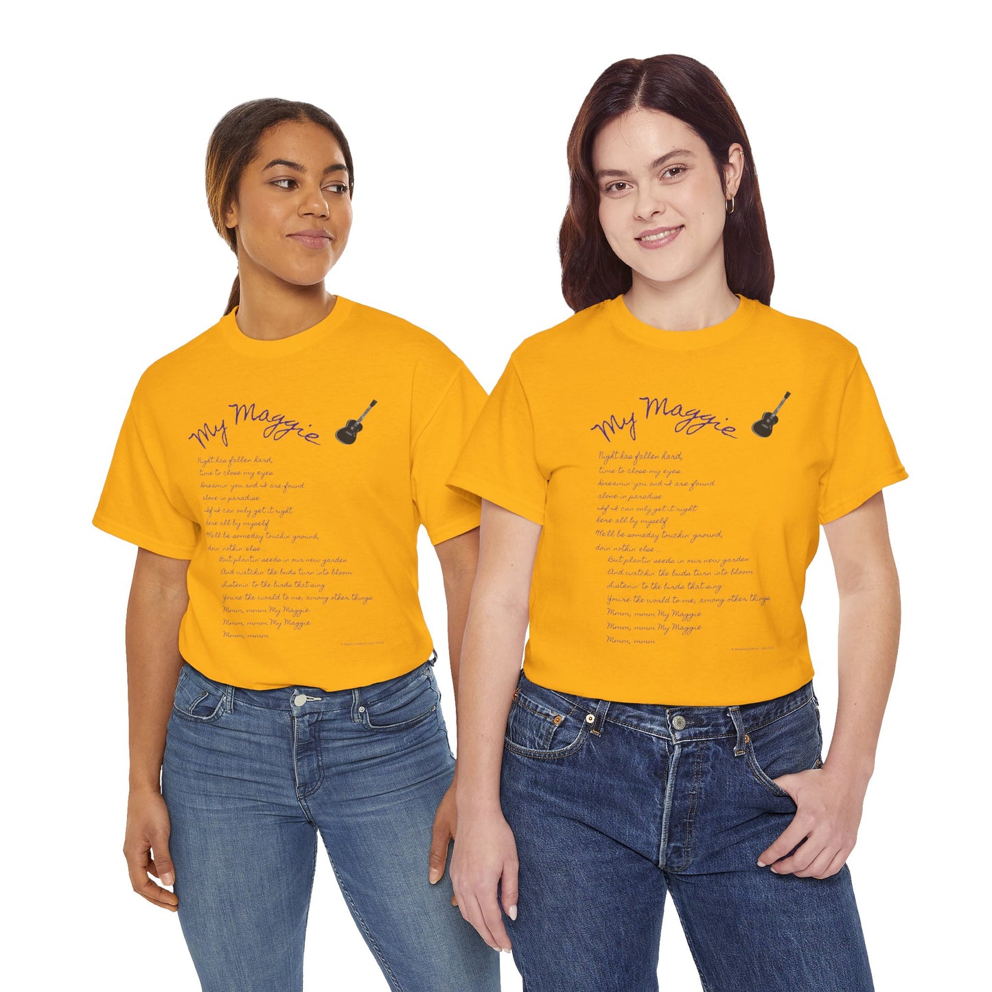 My Maggie T-shirt #5 - Night has fallen hard, time to close my eyes … - A Noel Carol Originale