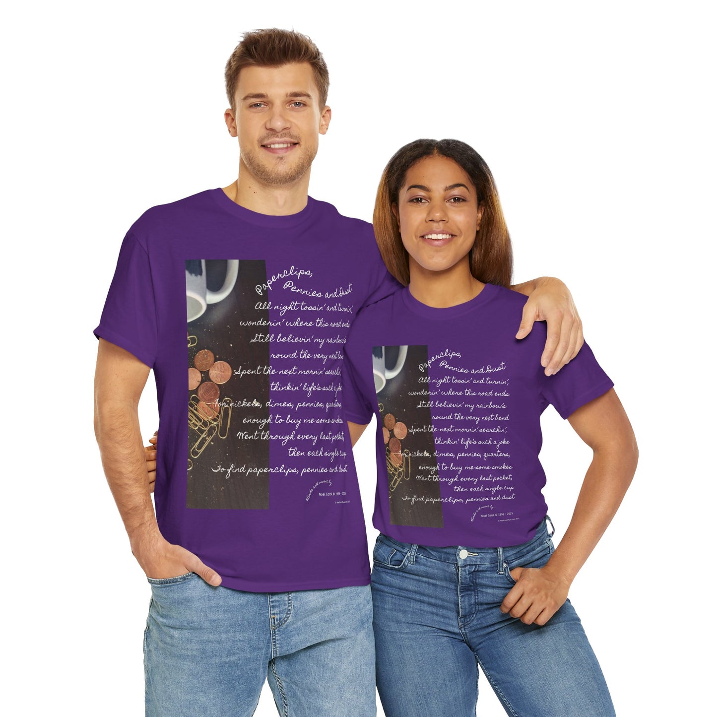Paperclips, Pennies and Dust T-shirt - All night tossin' and turnin' #2 - A Noel Carol Originale