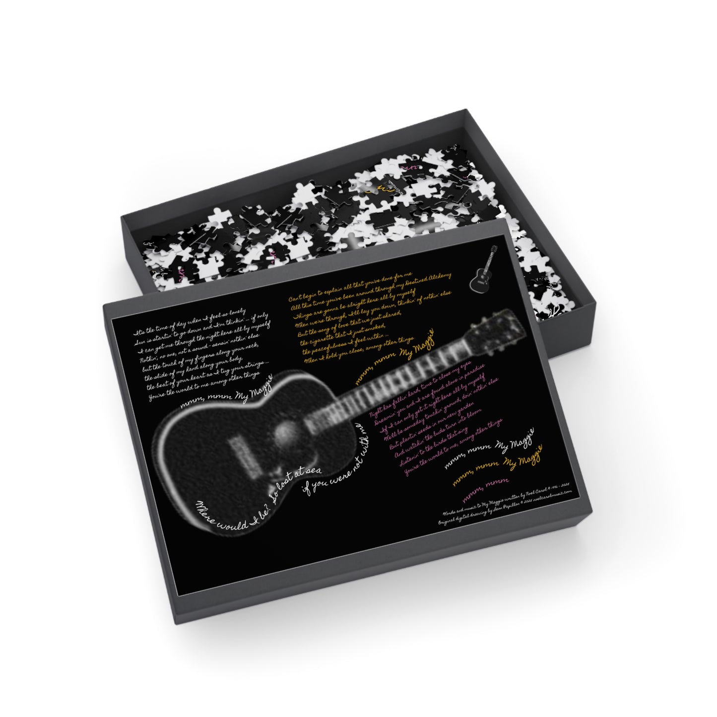 My Maggie c/w lyrics Puzzle # 2 - 28" x 20" x 1000-Piece - A Leon Papillon Originale