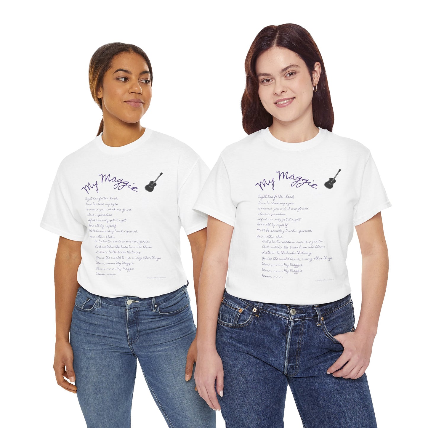 My Maggie T-shirt #5 - Night has fallen hard, time to close my eyes … - A Noel Carol Originale