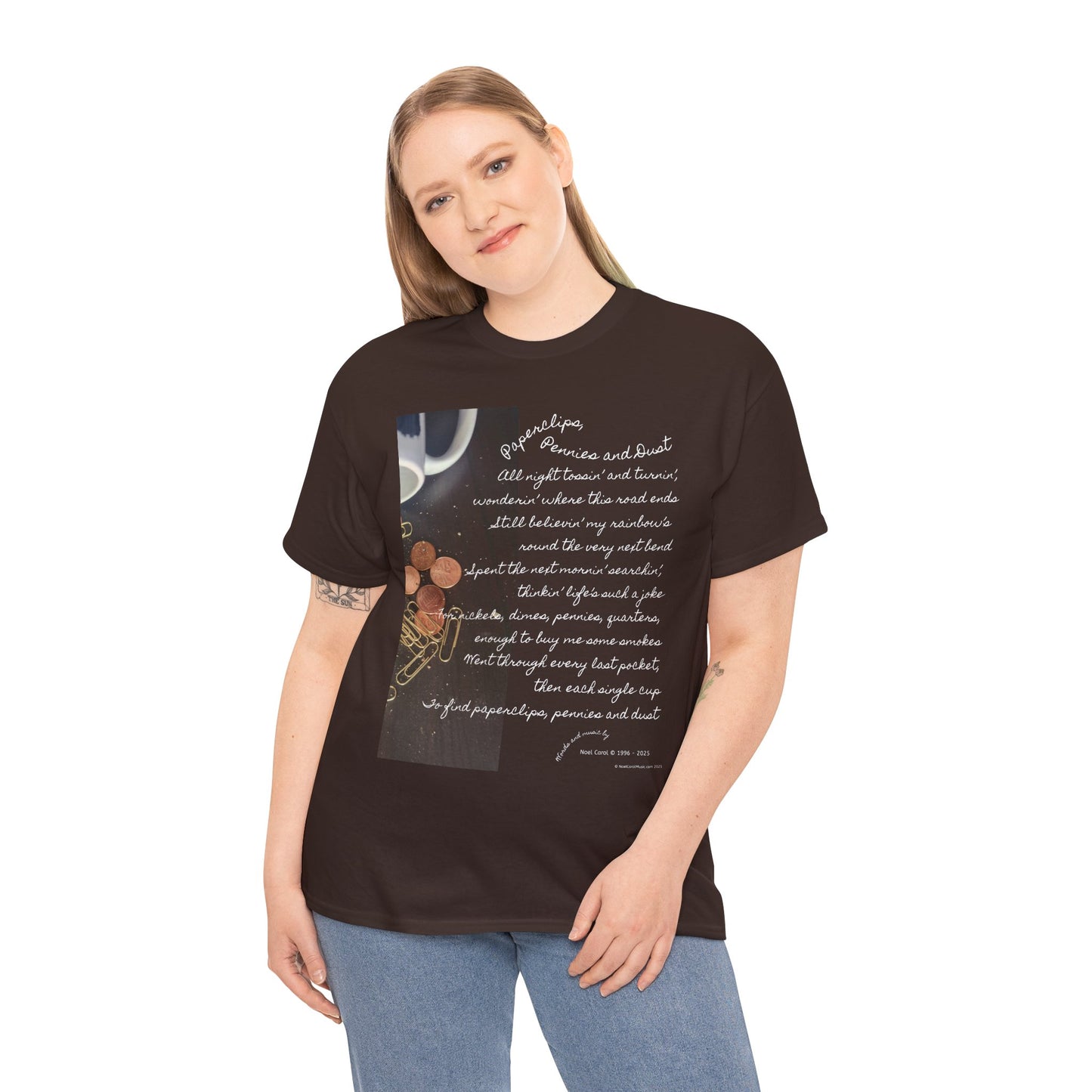Paperclips, Pennies and Dust T-shirt - All night tossin' and turnin' #2 - A Noel Carol Originale