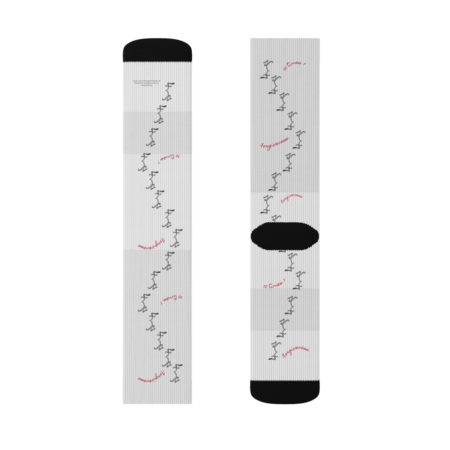 Forgiveness 70 x 7 Sublimation Socks - A Leon Papillon Originale