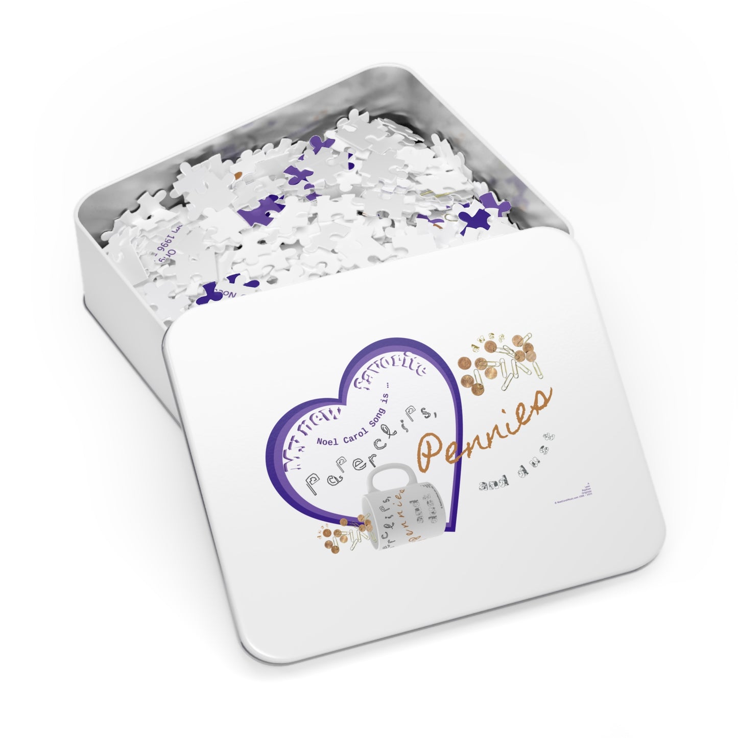 My New Favorite Noel Carol Song is … Paperclips, Pennies and Dust P#2 - A Leon Papillon Originale 1000-pce - 30" x 20"