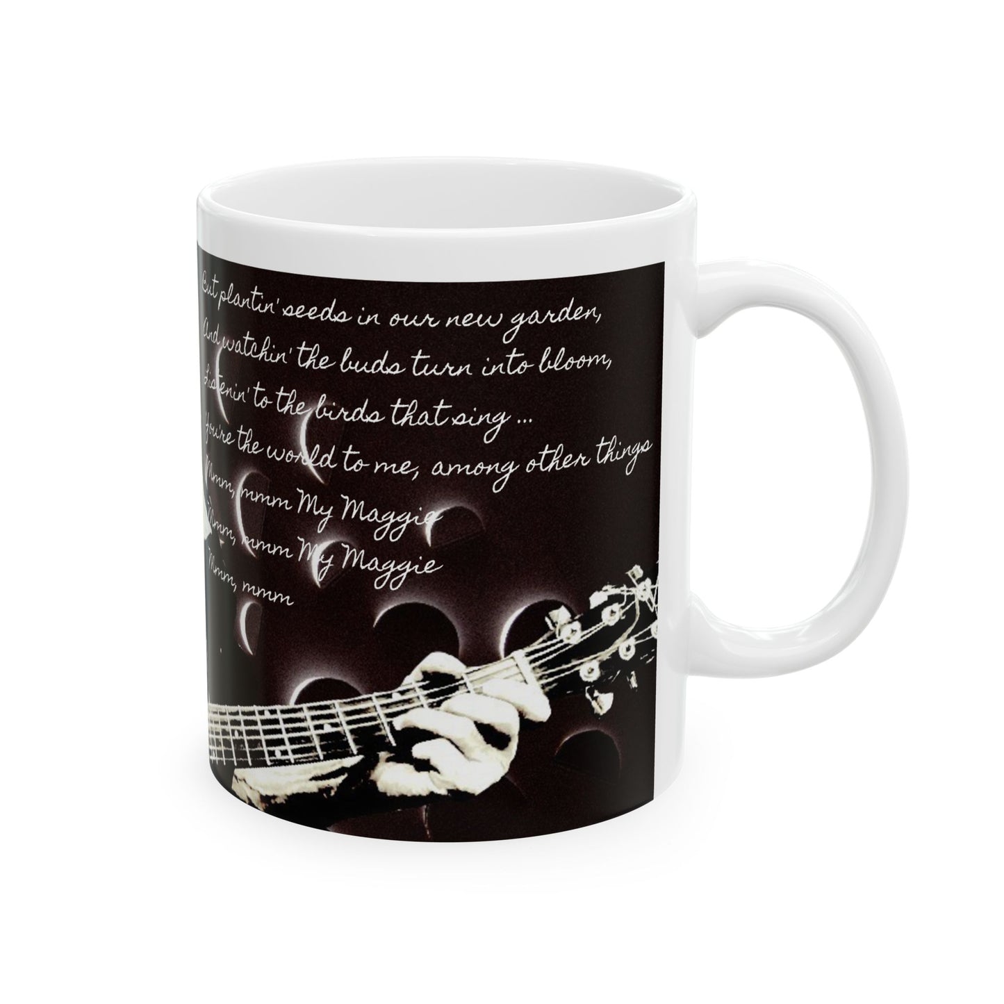 My Maggie Mug #5 Night has fallen hard - time to close my eyes by Noel Carol © 1996 - 2025 white text
