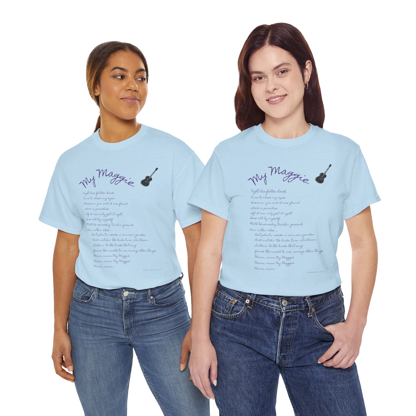 My Maggie T-shirt #5 - Night has fallen hard, time to close my eyes … - A Noel Carol Originale