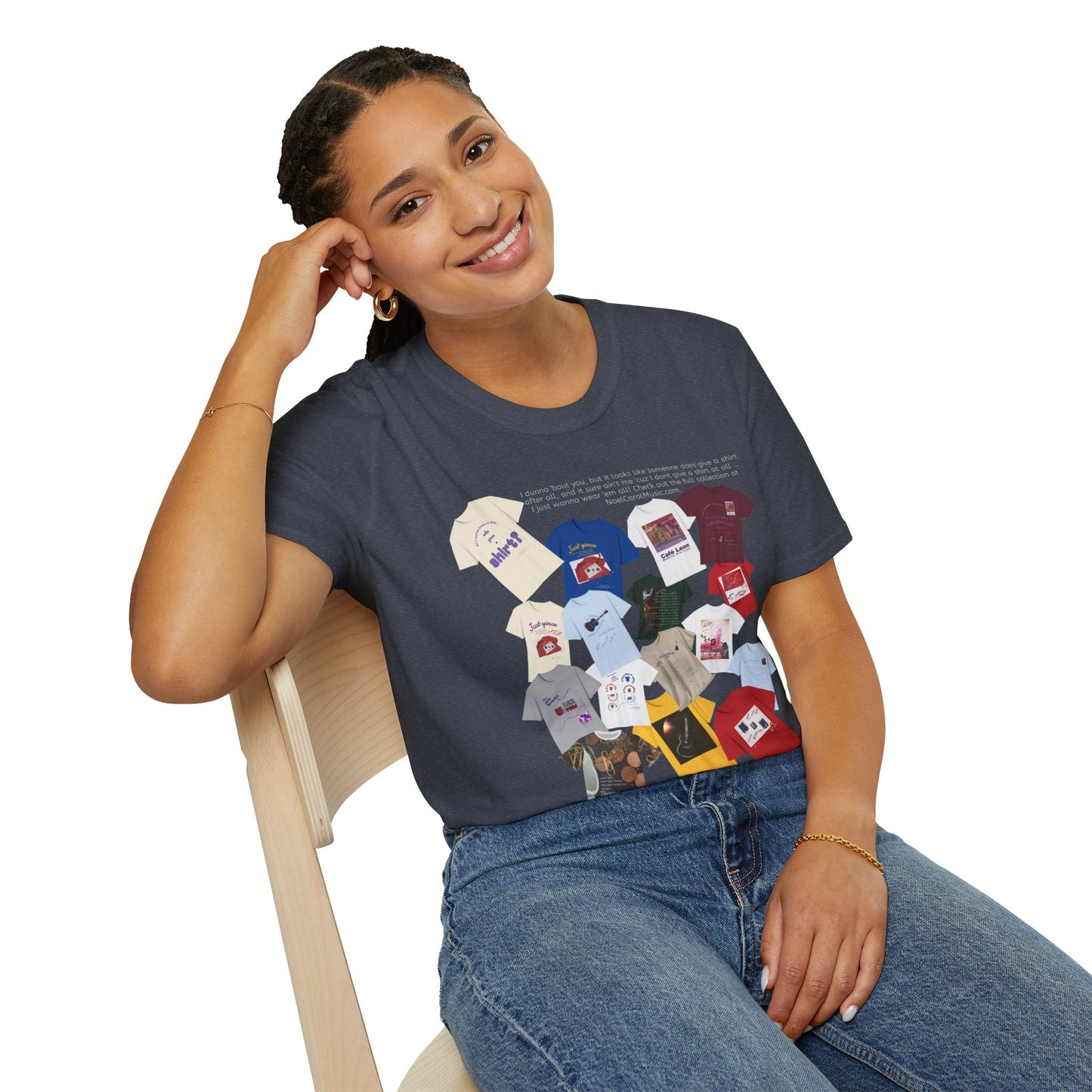 I dunno 'bout you, but it looks like someone does give a shirt after all, and it sure ain't me 'cuz I dont give a shirt at all … I just wanna wear 'em all! Check out the full collection at NoelCarolMusic.com. T # 2 Dark colors