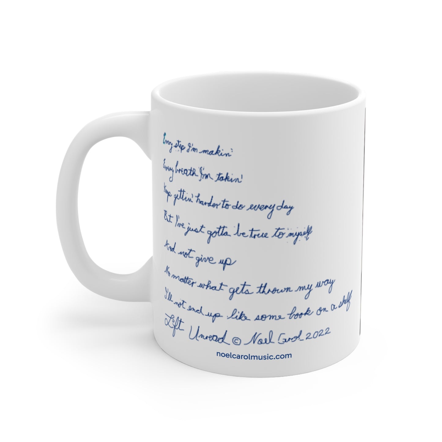 Left Unread Mug #2 - Thanks for becoming an original supporter of Left Unread - The stories behind the songs of Noel Carol - White Mug 11oz