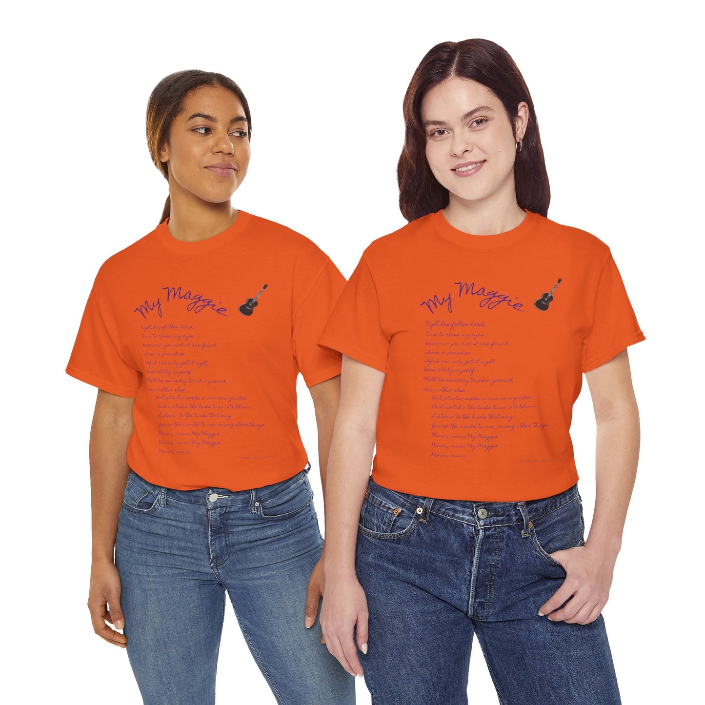My Maggie T-shirt #5 - Night has fallen hard, time to close my eyes … - A Noel Carol Originale