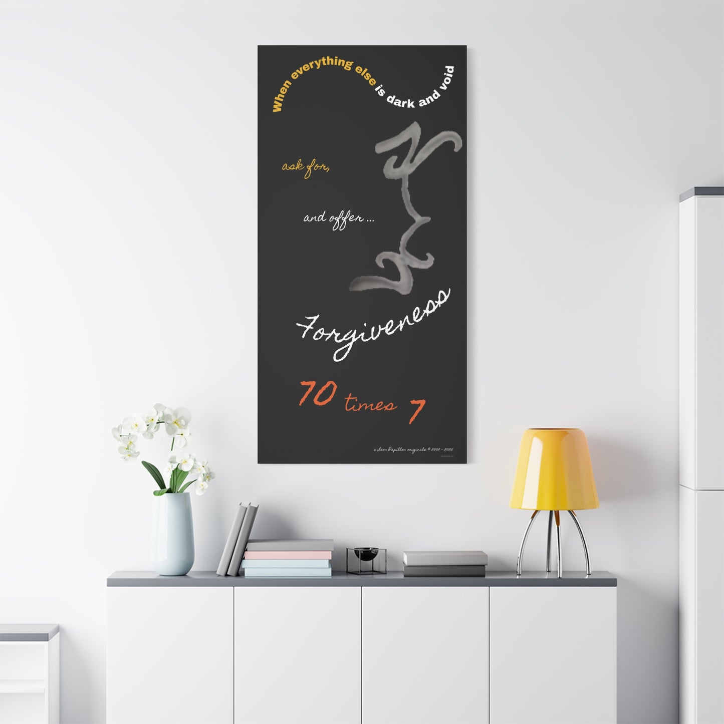 Forgiveness Pencil Drawing Wall Art - A Leon Papillon Originale 30" x 60"