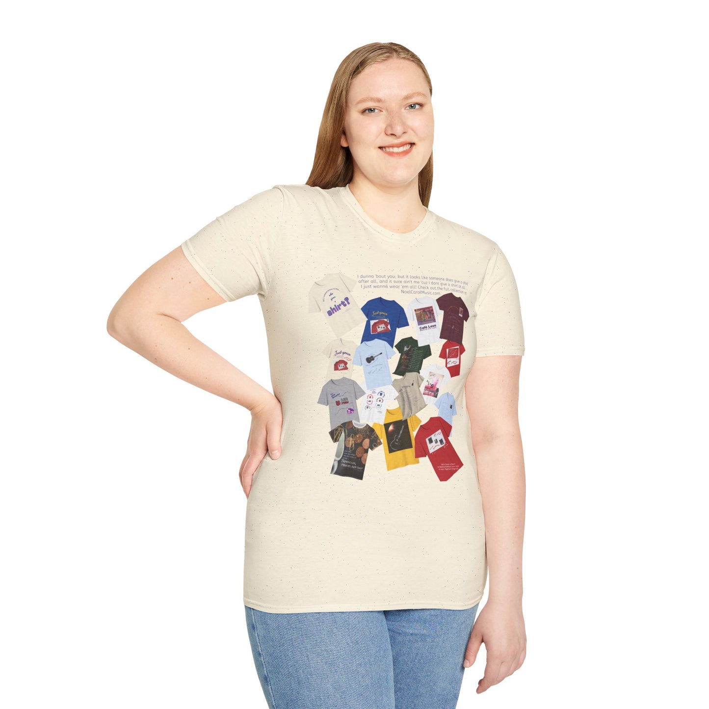 I dunno 'bout you, but it looks like someone does give a shirt after all, and it sure ain't me 'cuz I dont give a shirt at all … I just wanna wear 'em all! Check out the full collection at NoelCarolMusic.com. T # 1 Light colors