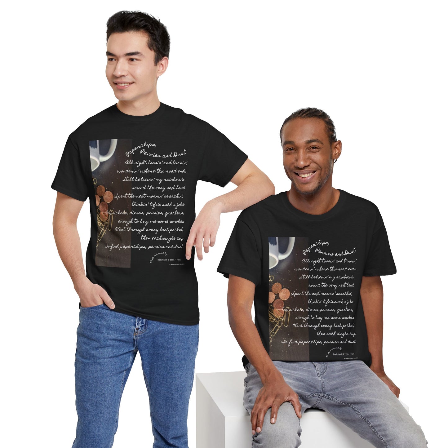 Paperclips, Pennies and Dust T-shirt - All night tossin' and turnin' #2 - A Noel Carol Originale