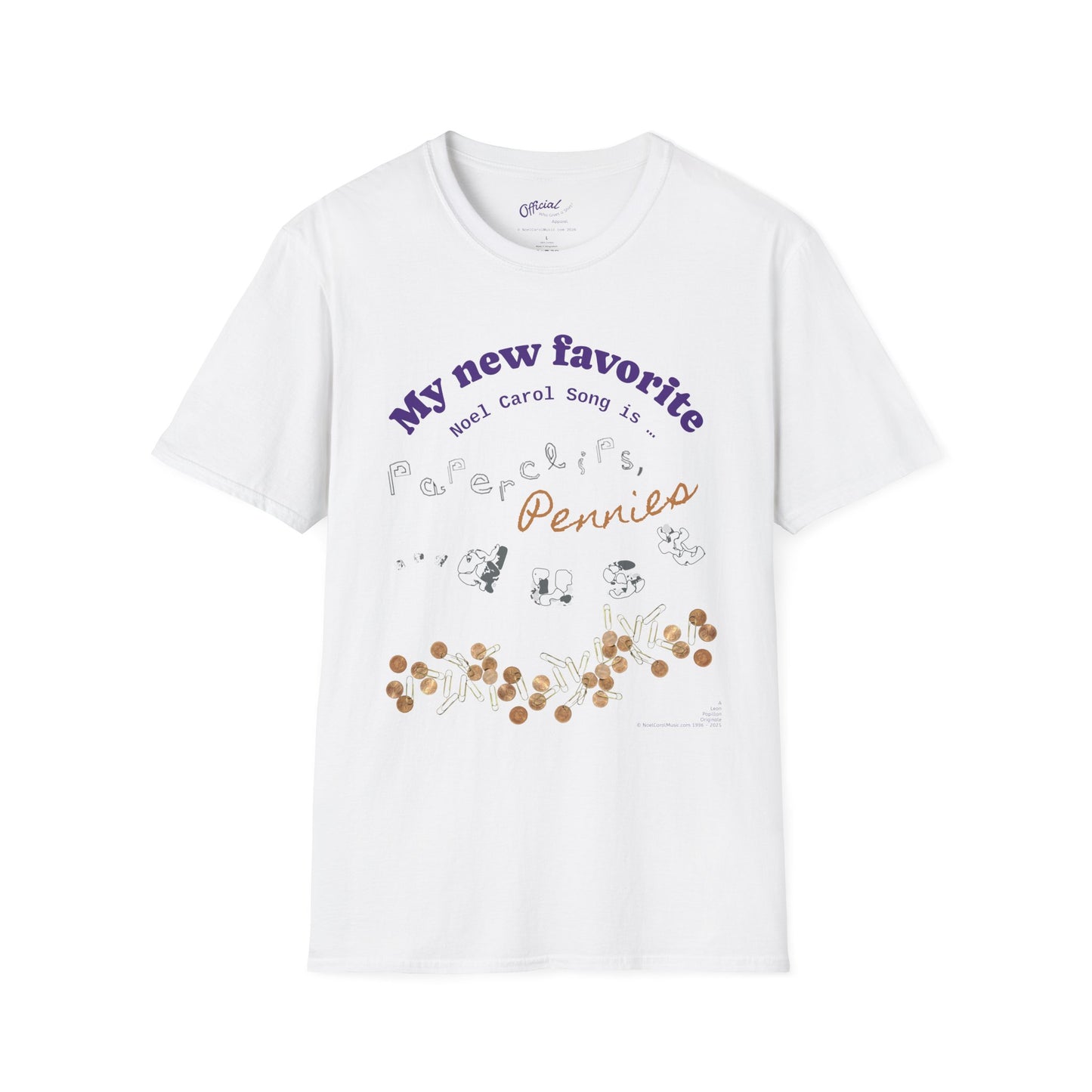 My New Favorite Noel Carol Song is … Paperclips, Pennies and Dust - A Leon Papillon Originale - Light Colors T # 1