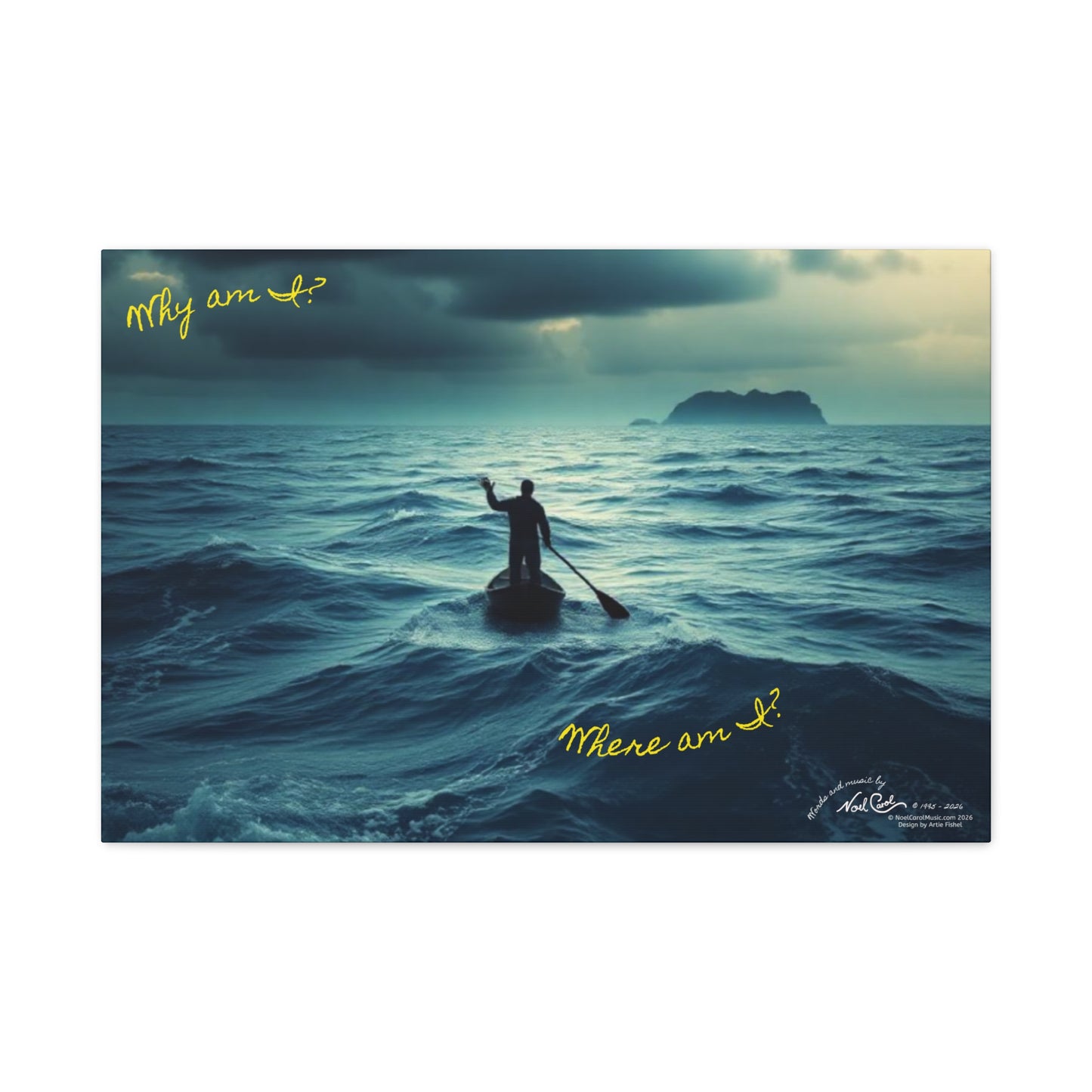 Drifting Lost at Sea | Why am I? Where am I? | A Noel Carol Originale | 30" x 20"