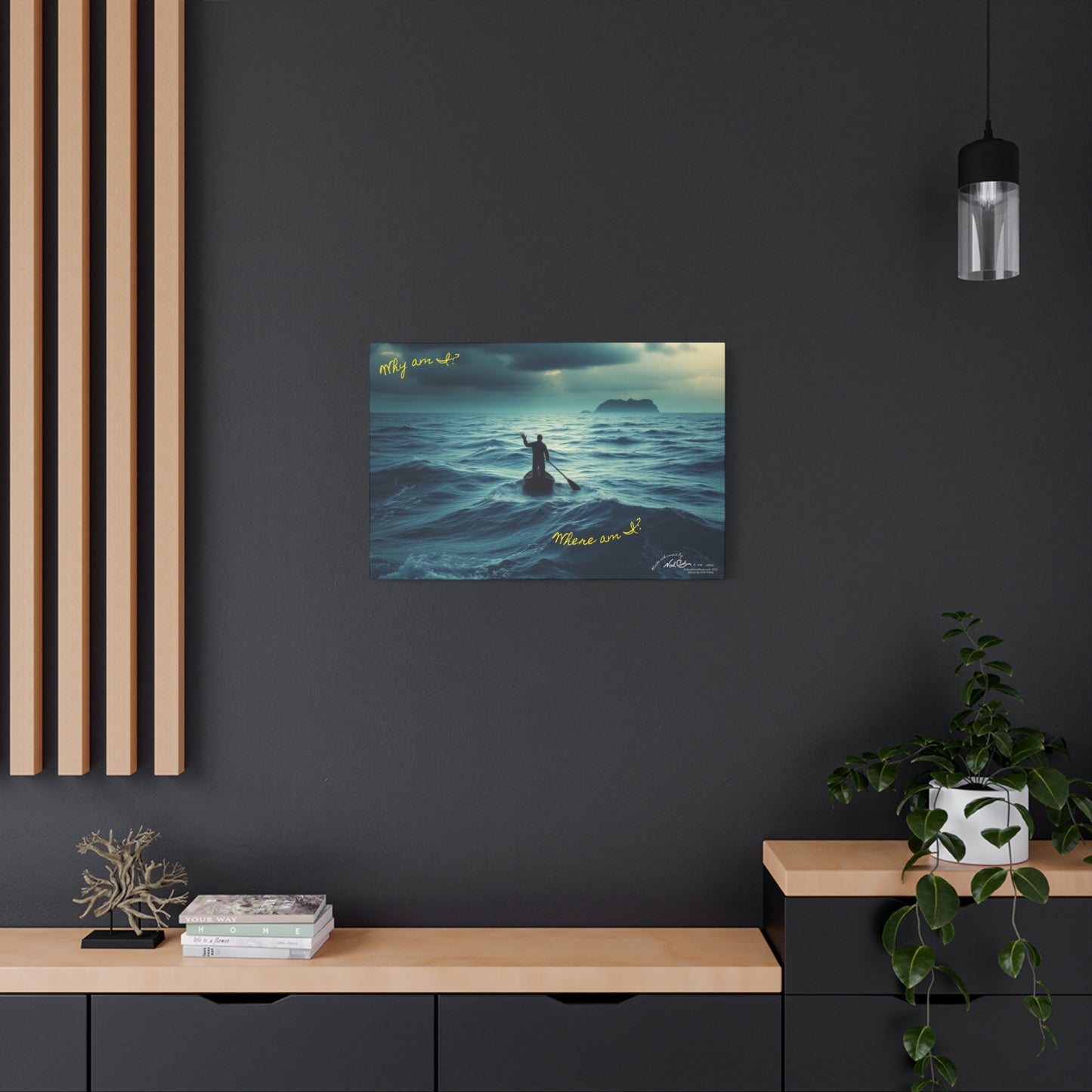 Drifting Lost at Sea | Why am I? Where am I? | A Noel Carol Originale | 30" x 20"
