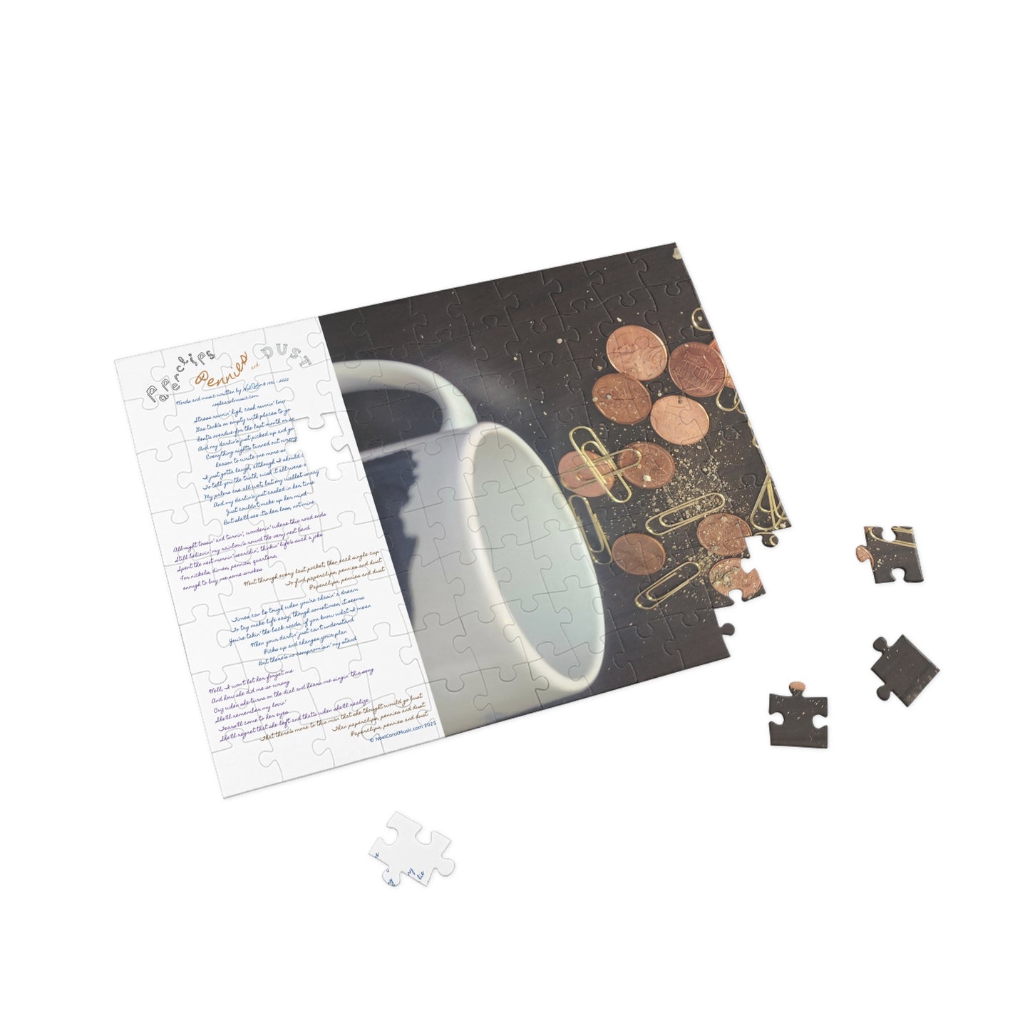Paperclips, Pennies and Dust PUZZLE #2 Complete song lyrics (96, 252, 500, 1000-Piece)