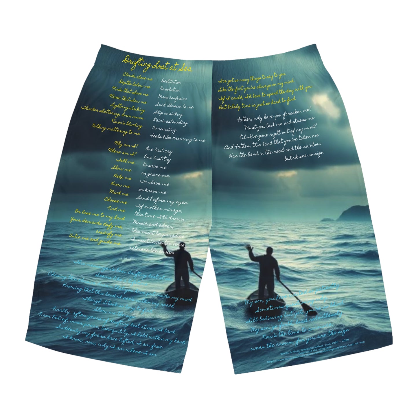 Drifting Lost at Sea | A Noel Carol Originale | Men's Board Shorts (AOP)