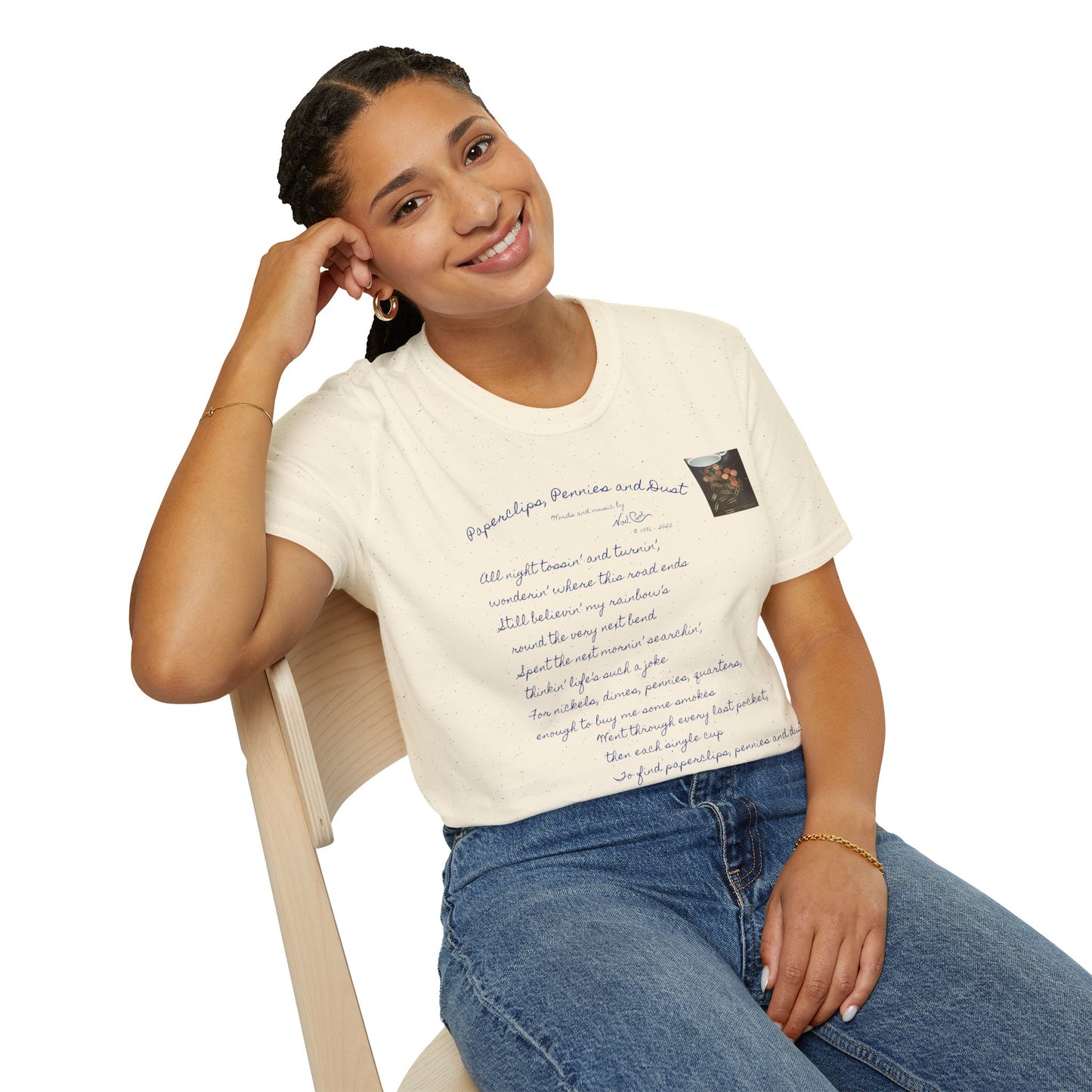 Paperclips, Pennies and Dust T-shirt - All night tossin' and turnin' #3 - A Noel Carol Originale