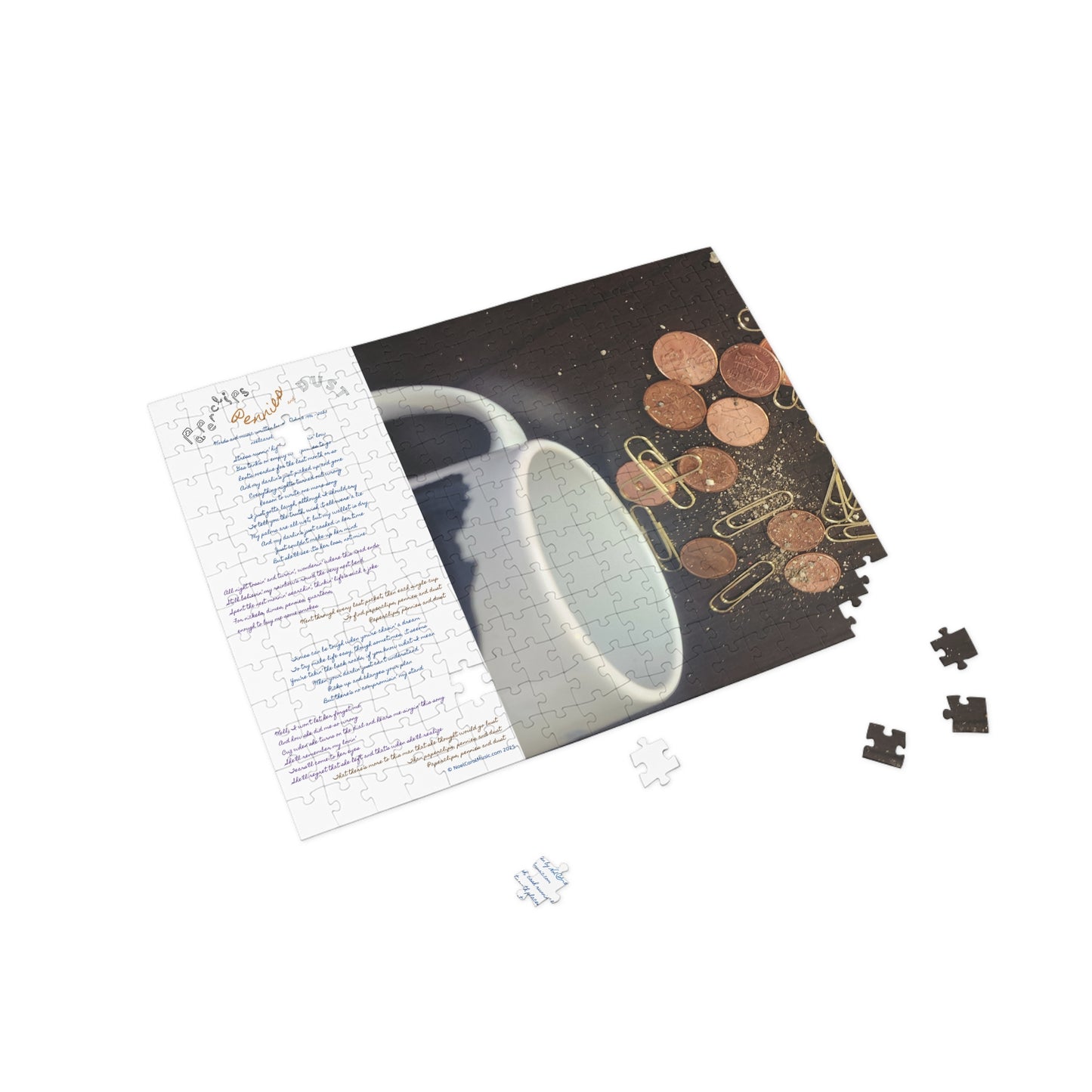Paperclips, Pennies and Dust PUZZLE #2 Complete song lyrics (96, 252, 500, 1000-Piece)