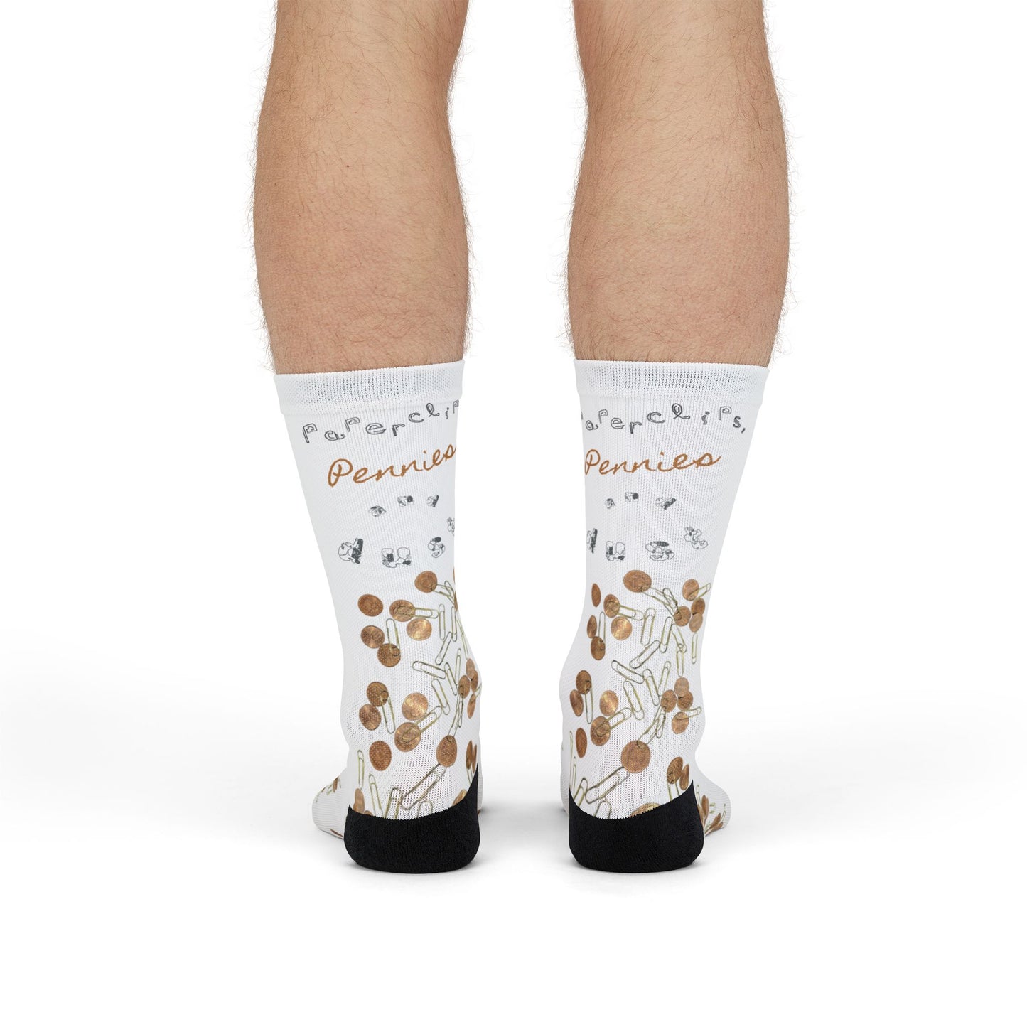 Paperclips, Pennies and Dust Sublimation Socks - S # 4 - A Noel Carol Originale